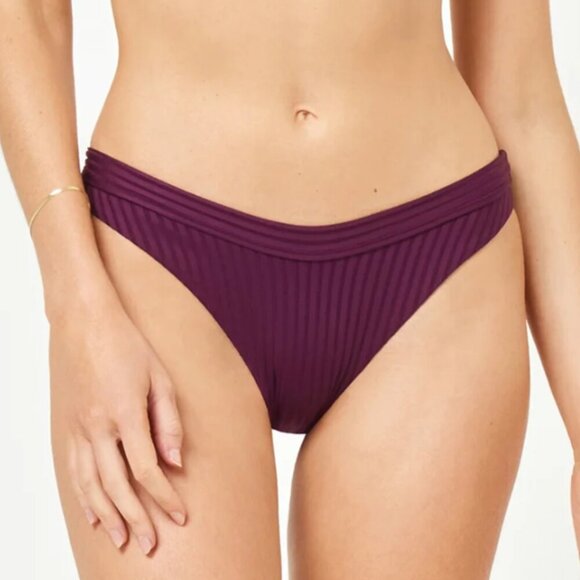 Gently Used L Space Mercer Bikini Bottom in Eco Ocean Rib Size Medium - Picture 1 of 7